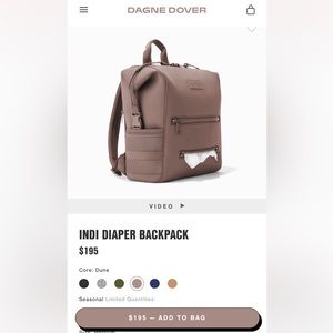 Dagne Dover Indi Diaper Bag Size: Medium Color: Dune